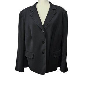 John Meyer Vintage Single Breasted Button Up V Neck Black Blazer